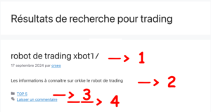 Explication sur le résultat de la recherche